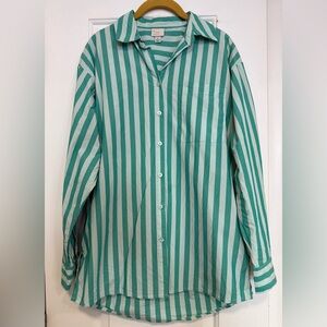 A New Day Striped Button-Down Shirt Size Small